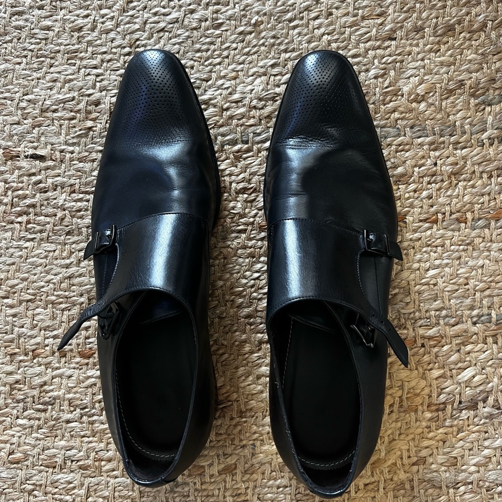 Men’s Hugo Boss - Italian Leather Munk Strap Shoes. SIZE 11
